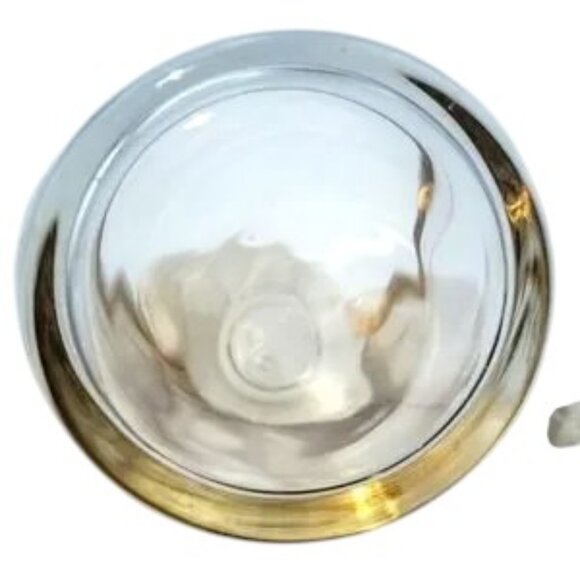 MCM Vintage Tumble-Up Bedside Water Carafe & Glass Gold Trim - Picture 4 of 8